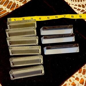 Elegant Clear Glass Knife Rests Set